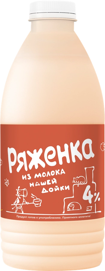 Ряженка НАШЕЙ ДОЙКИ 4%, без змж, 900г