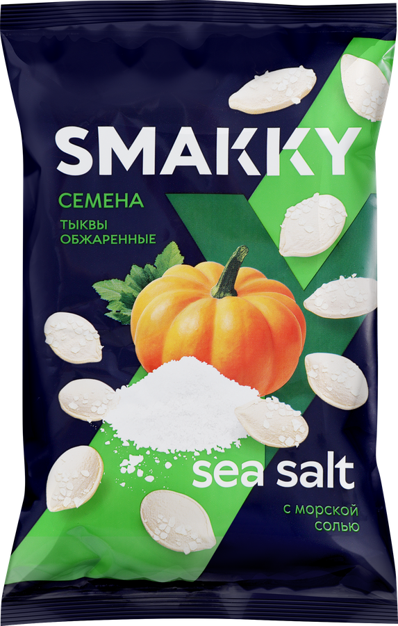 Семена тыквы SMAKKY обжаренные с морской солью, 200г