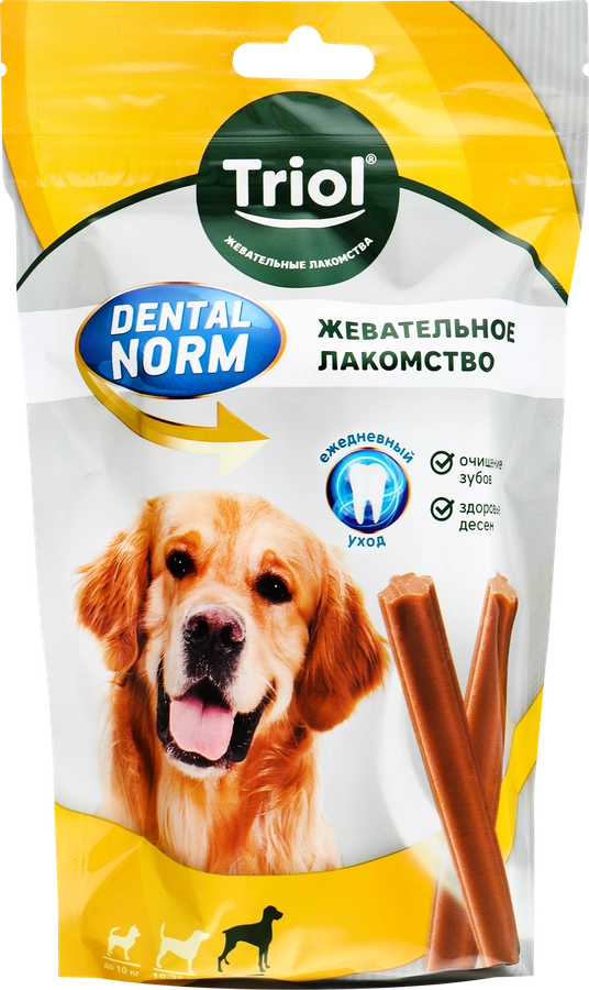 Лакомство для собак TRIOL DENTAL NORM Палочки жевательные 3шт, 120г