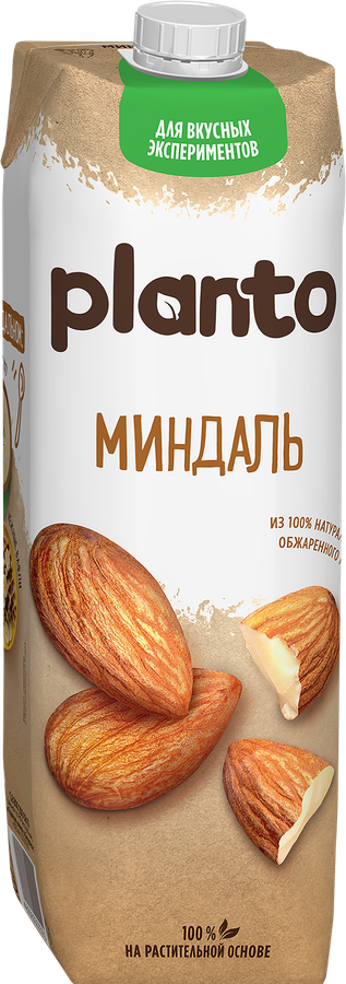 Напиток растительный PLANTO Миндальный 1,2%, 1л