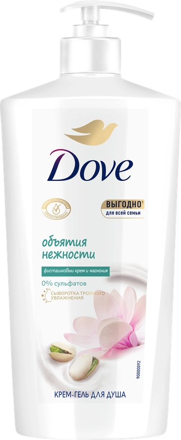 Крем-гель для душа DOVE Фисташковый крем и магнолия, 610мл