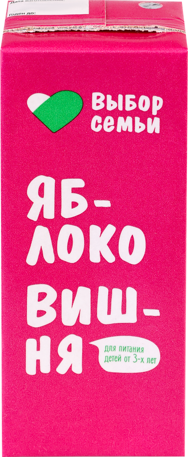 Нектар ВЫБОР СЕМЬИ Яблоко, вишня, 0.2л