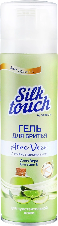 Гель для бритья женский CARELAX Silk touch Алоэ вера, для чувствительной кожи, 200мл