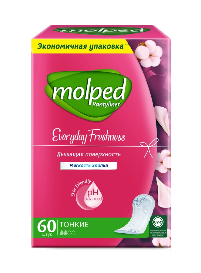 Прокладки ежедневные MOLPED Everyday freshness Нормал, 60шт