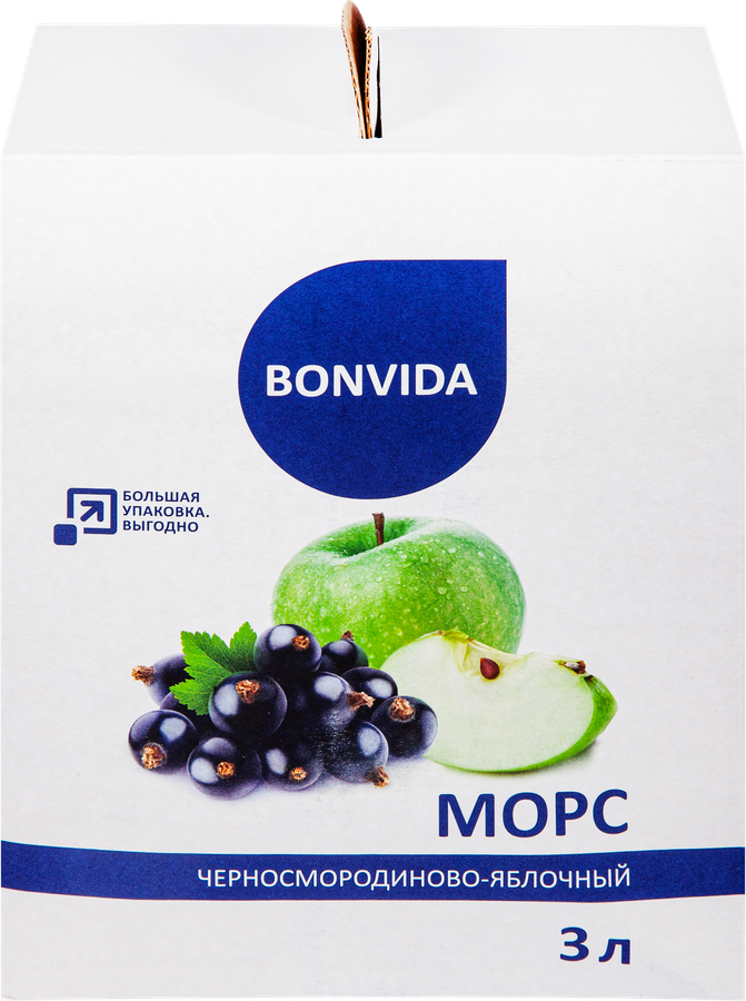 Морс BONVIDA Черная смородина, яблоко, 3л