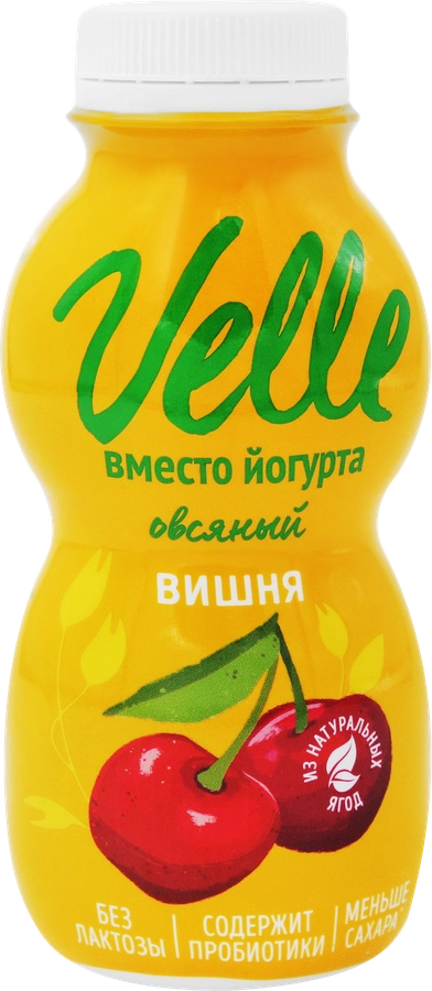 Продукт овсяный ферментированный питьевой VELLE Вишня, 230г