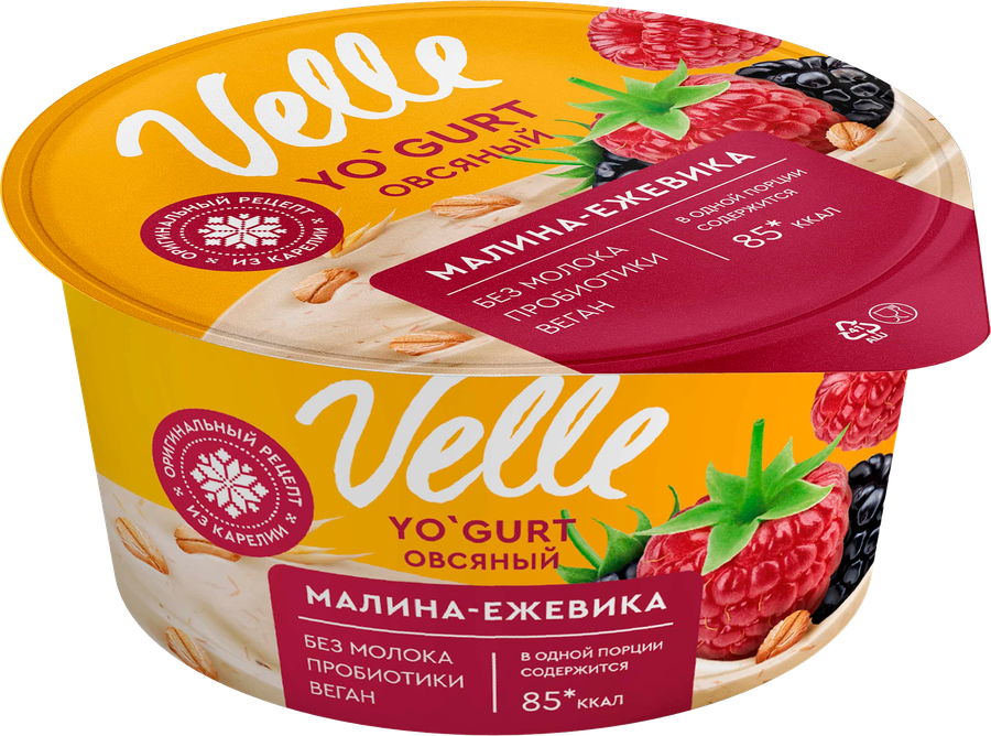 Продукт овсяный VELLE Малина, ежевика, 130г
