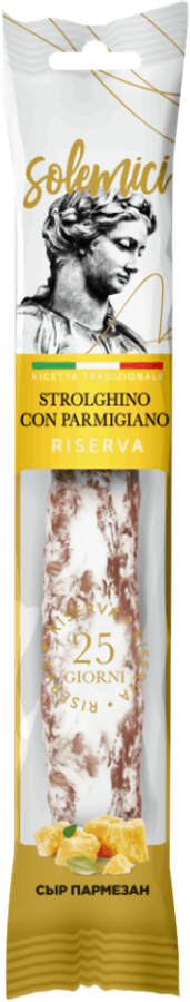 Колбаса сыровяленая SOLEMICI Strolghino con Parmigiano, 110г