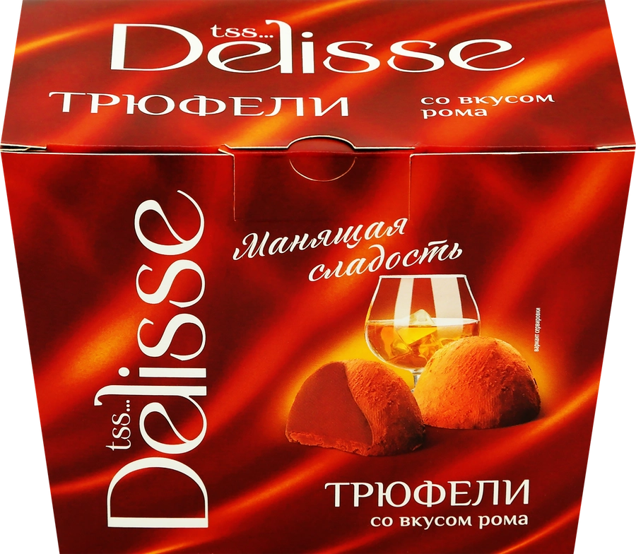 Конфеты DELISSE Трюфель со вкусом рома, 175г