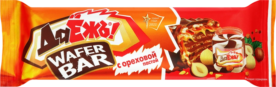 Конфеты ДАЁЖЪ Wafer bar с ореховой пастой, 40г