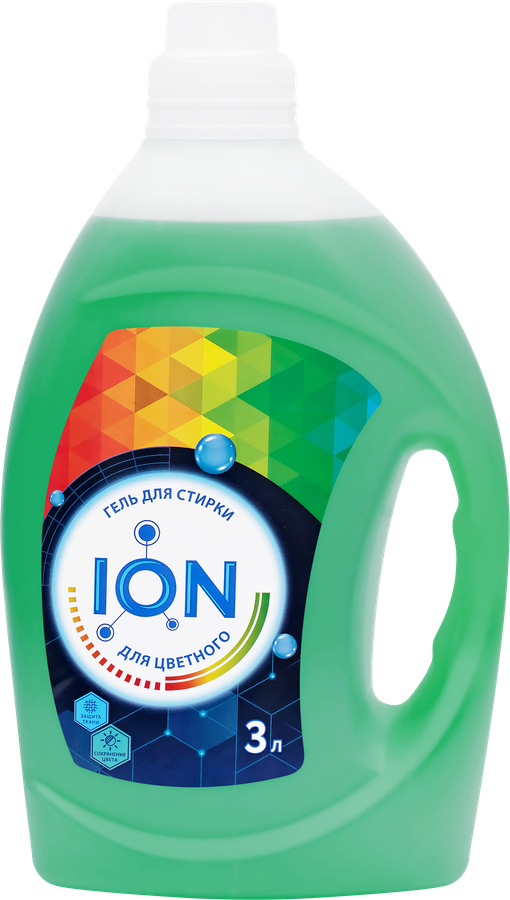 Гель для стирки цветного белья ION, 3л