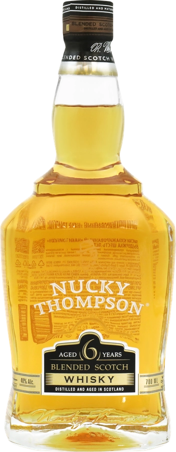 Виски NUCKY THOMPSON купажированный 6 лет 40%, 0.7л