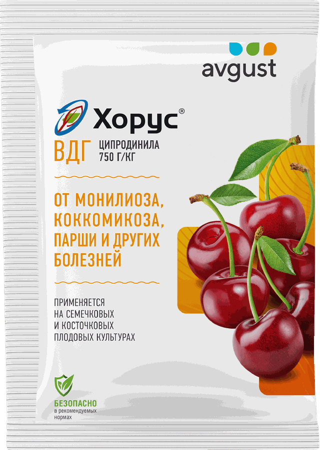Фунгицид от болезней на семечковых и косточковых плодовых культурах AVGUST Хорус, Арт. 51000645, 2г