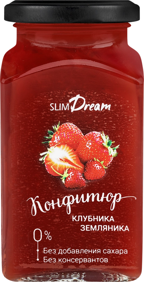 Конфитюр SLIMDREAM Клубника-земляника, без сахара, 300г