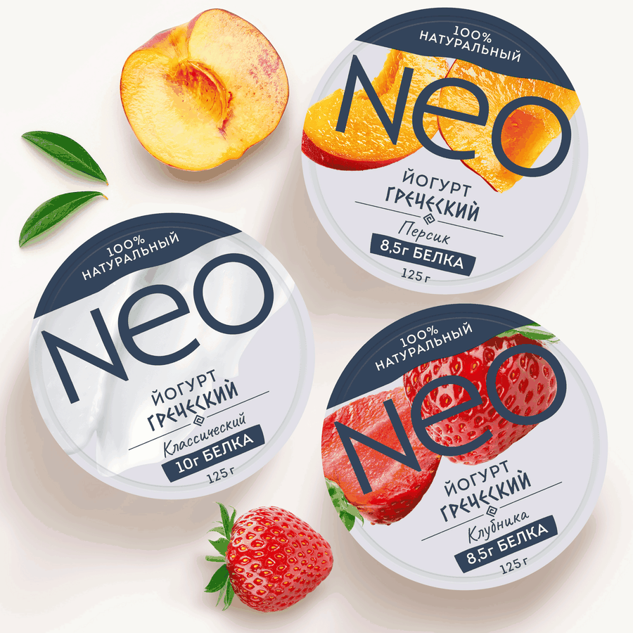 Йогурт NEO Греческий Клубника 1,7%, без змж, 125г, превью