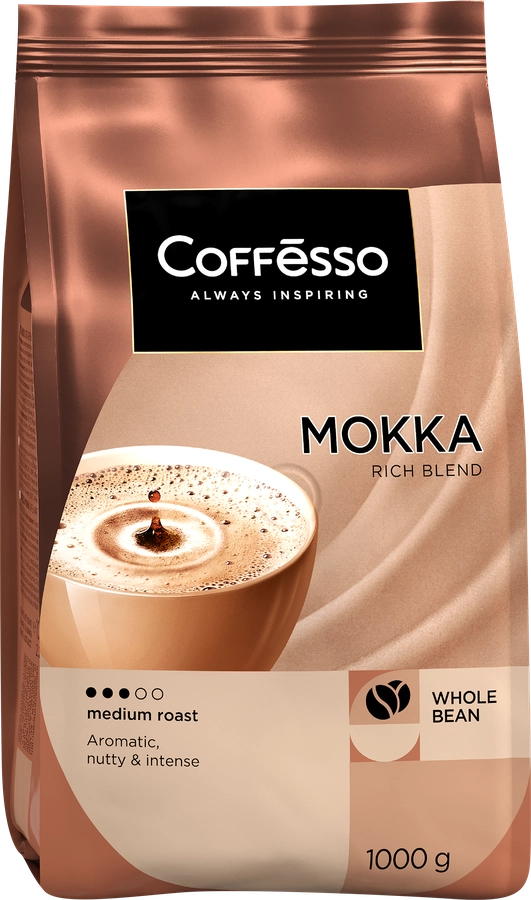 Кофе зерновой COFFESSO Mokka жареный, 1кг