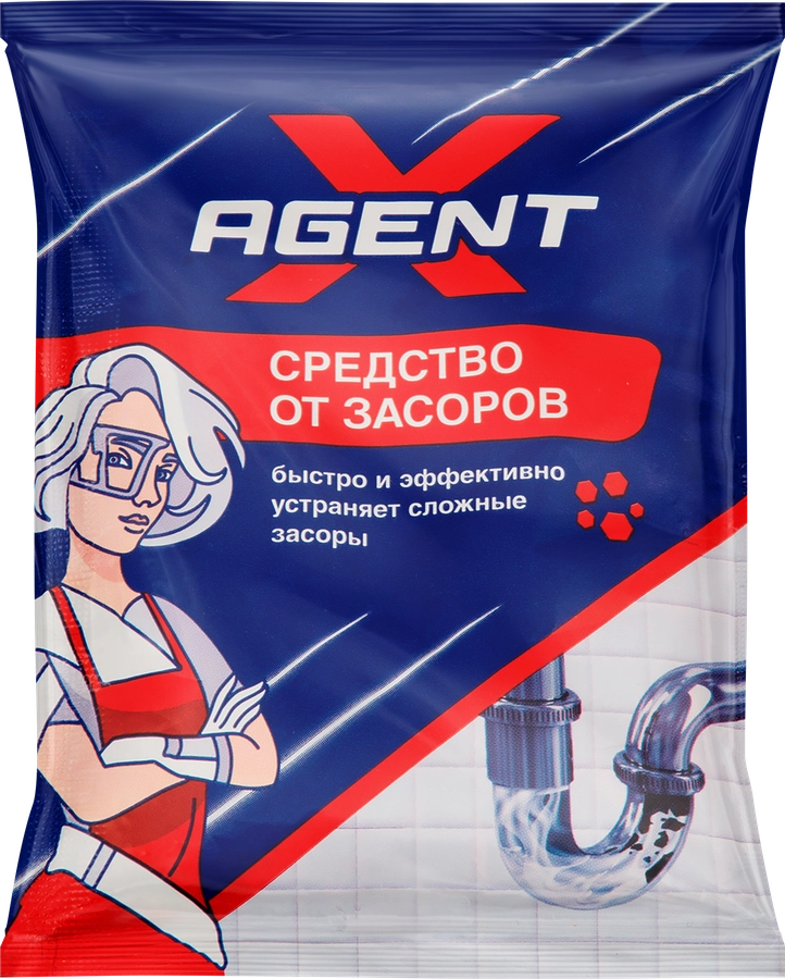 Средство от засоров AGENT X, 70г