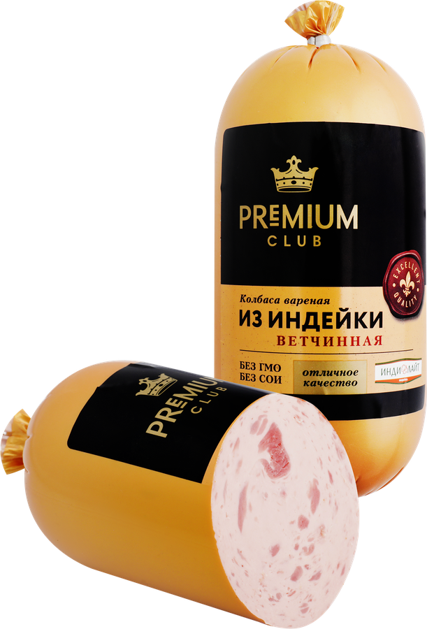 Колбаса вареная PREMIUM CLUB Ветчинная из индейки, 400г