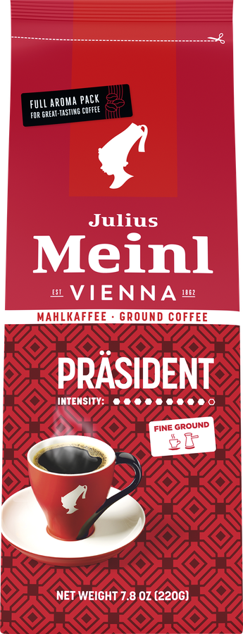 Кофе молотый JULIUS MEINL Prasident натуральный жареный, 220г