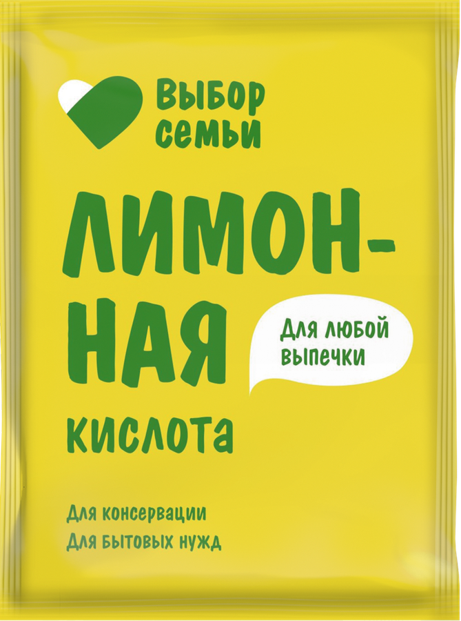 Лимонная кислота ВЫБОР СЕМЬИ, 20г