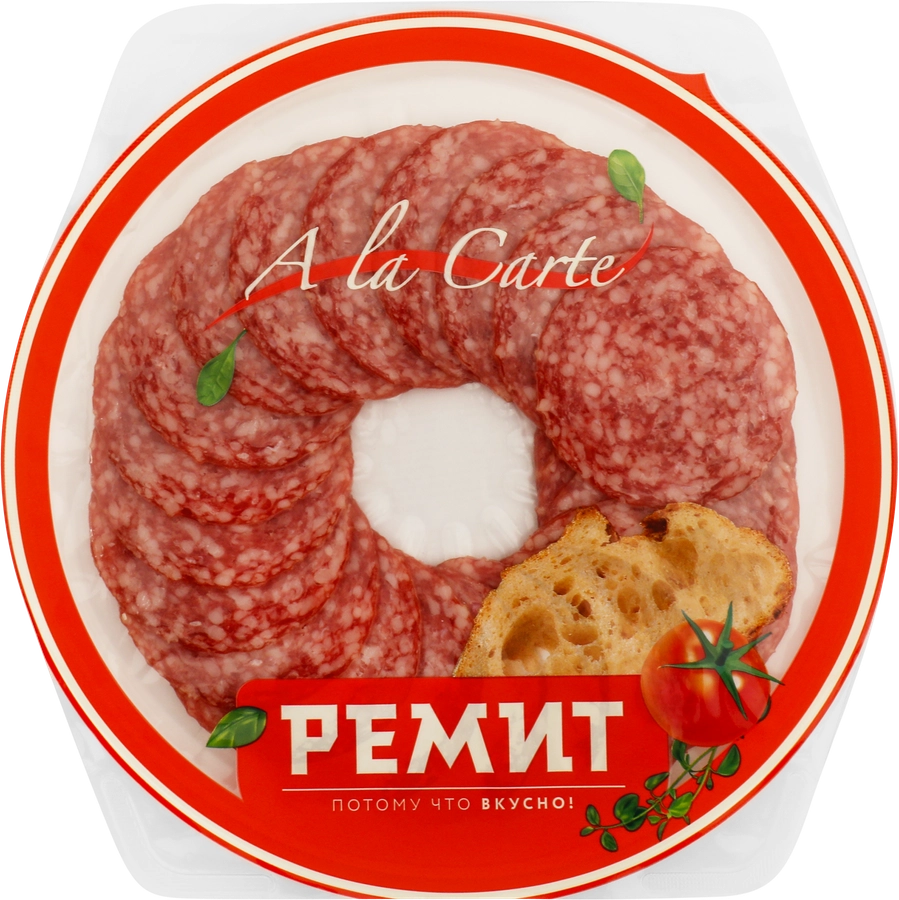 Колбаса сырокопченая РЕМИТ Salame, нарезка, 80г