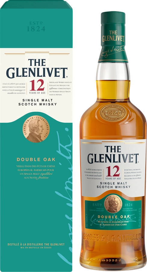 Виски THE GLENLIVET Шотландский солодовый 12 лет 40%, п/у, 0.7л