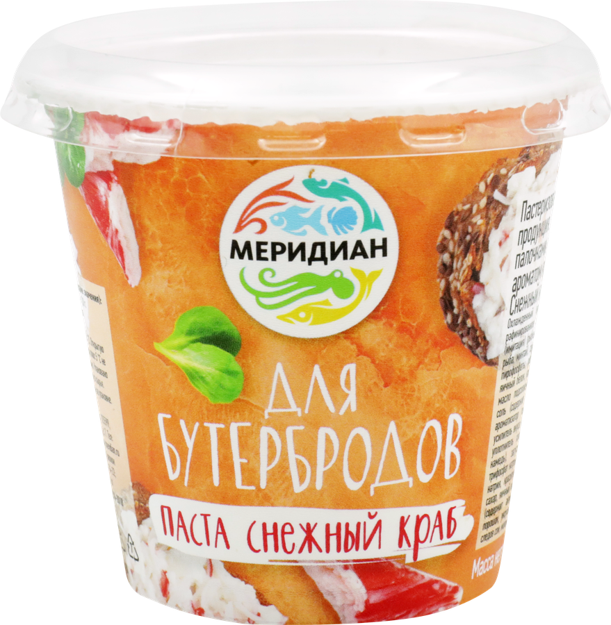 Паста для бутербродов МЕРИДИАН Снежный краб, 140г