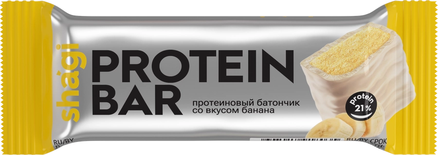 Батончик протеиновый SHAGI с бананом 21%, 40г