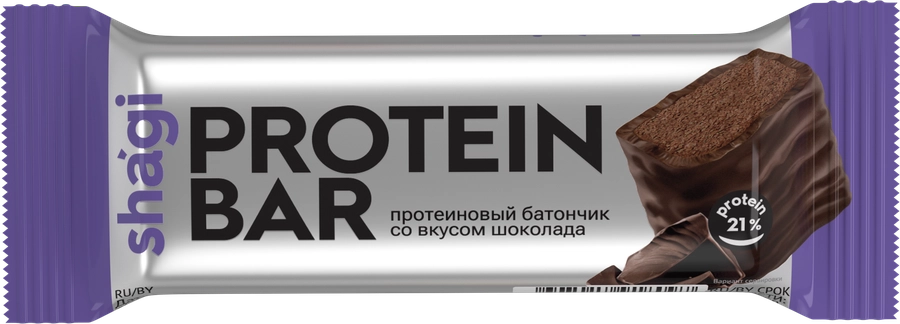 Батончик протеиновый SHAGI с шоколадом 21%, 40г