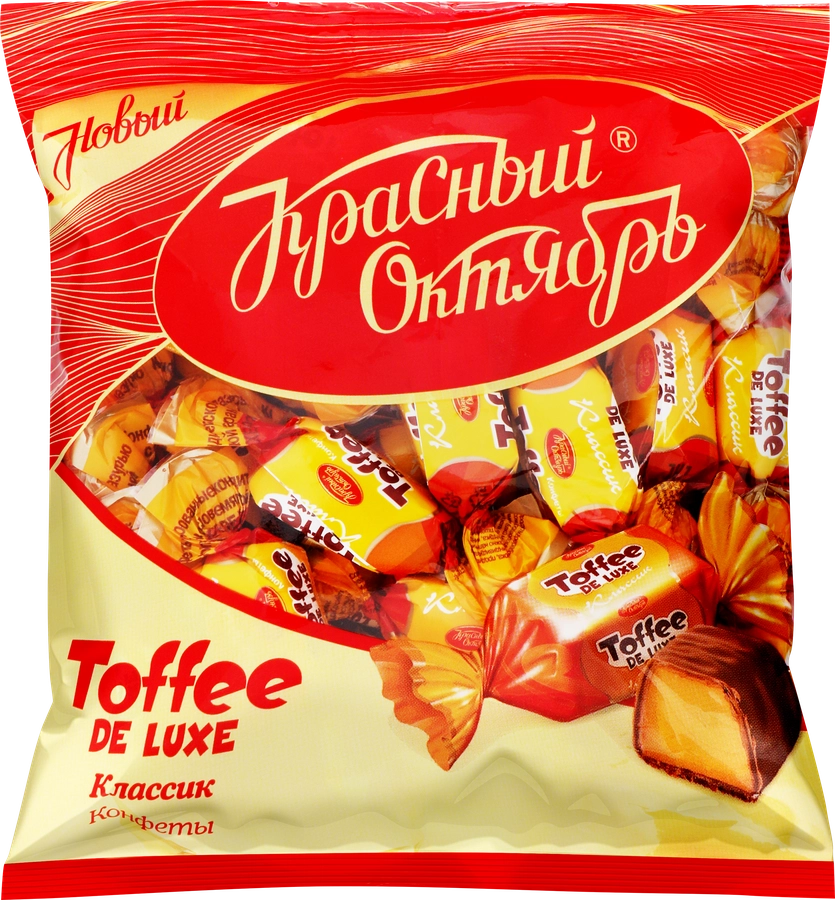 Конфеты КРАСНЫЙ ОКТЯБРЬ Toffee de luxe классик, 250г