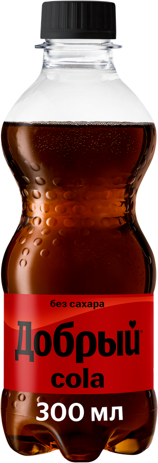 Напиток ДОБРЫЙ Cola без сахара сильногазированный, 0.3л, предпросмотр
