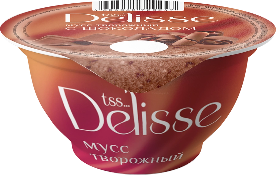 Мусс творожный DELISSE с шоколадом 3%, без змж, 100г