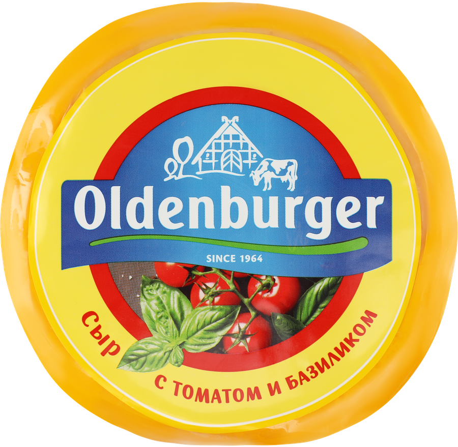 Сыр OLDENBURGER с томатом и базиликом 45%, без змж, 350г, предпросмотр
