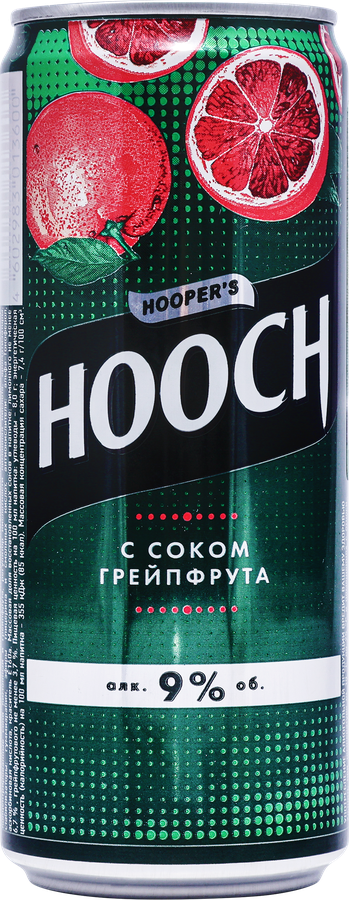 Напиток спиртной HOOCH Супер особый с соком грейпфрута газированный 9,0%, 0.33л, предпросмотр