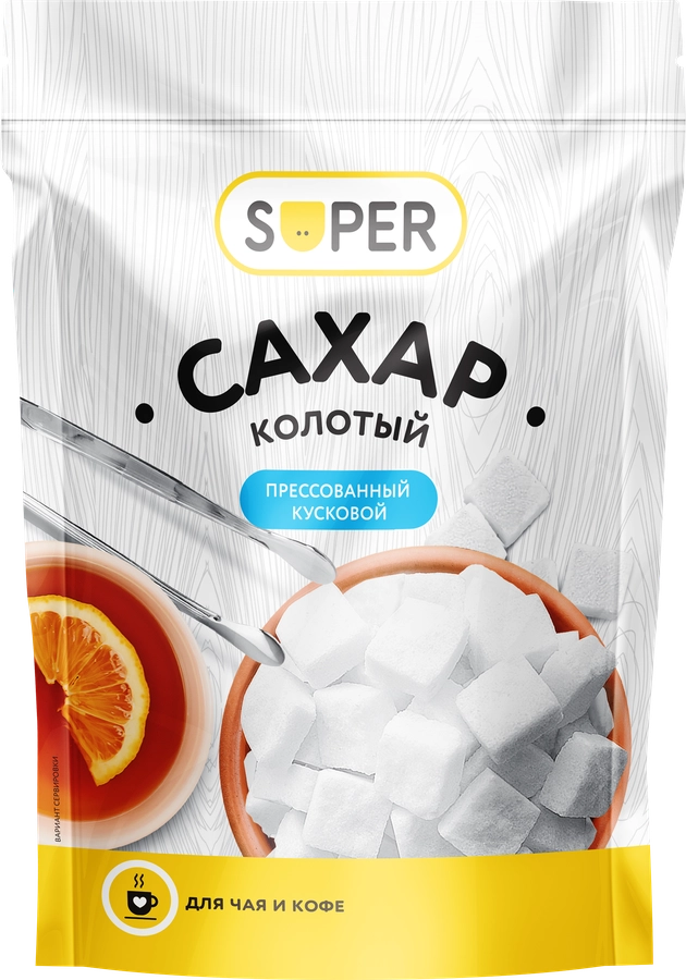 Сахар прессованный SUPER кусковой, колотый, 380г