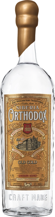 Водка ОРТОДОКС Old gold 40%, 1л