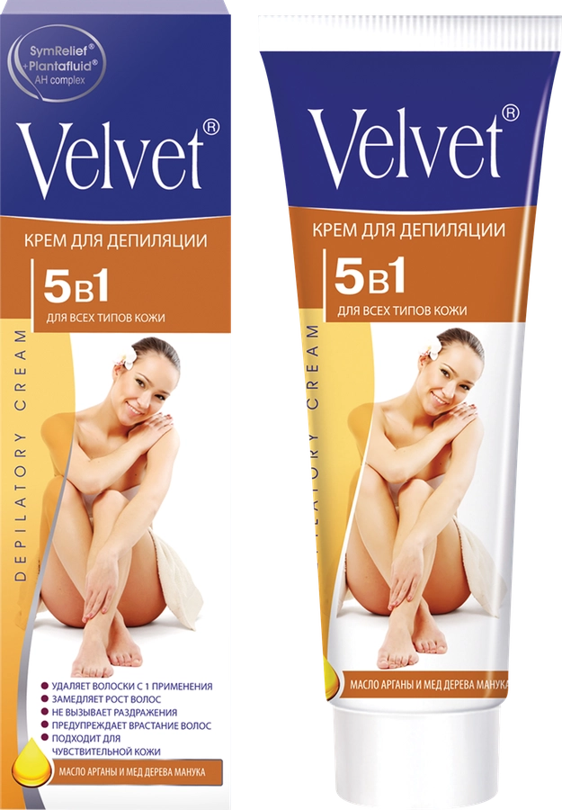 Крем для депиляции VELVET 5в1 для всех типов кожи, 100мл