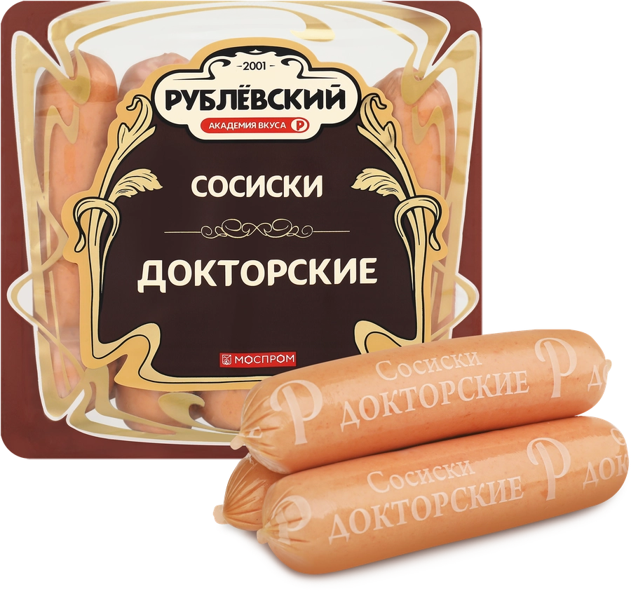 Сосиски РУБЛЁВСКИЙ Докторские, категория В, 430г