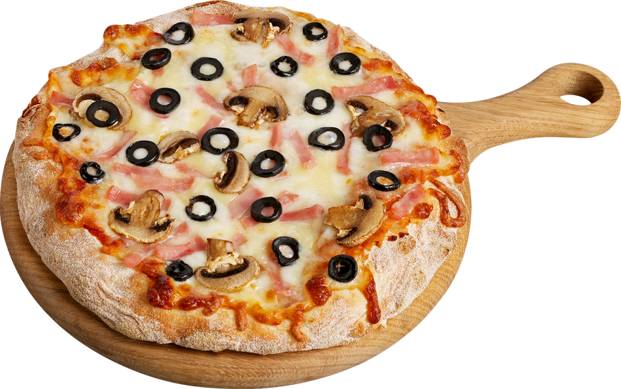 Пицца с ветчиной и грибами, 400г