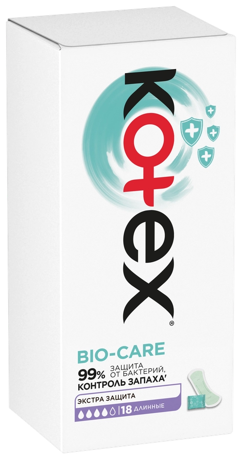 Прокладки ежедневные KOTEX Bio-care длинные 18х6