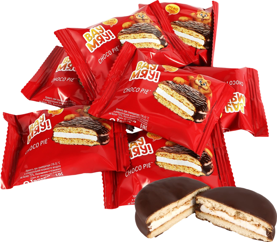 Изделие кондитерское ВАУ МЯУ! Choco Pie глазированное, весовое