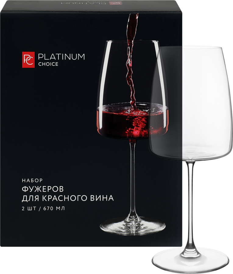 Набор бокалов для красного вина PLATINUM CHOICE 670мл, Арт. 65986, 2шт