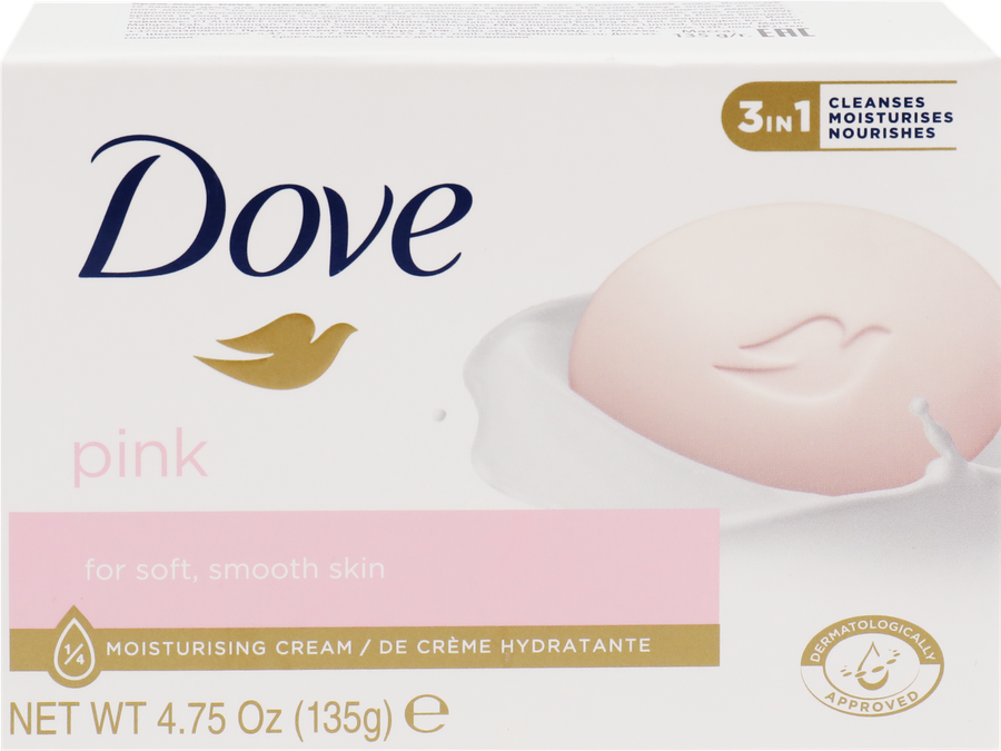 Крем-мыло DOVE Pink Rose Beauty Bar Розовое, 135г