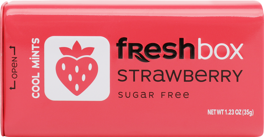 Драже освежающие FRESHBOX Клубника, без сахара, 35г