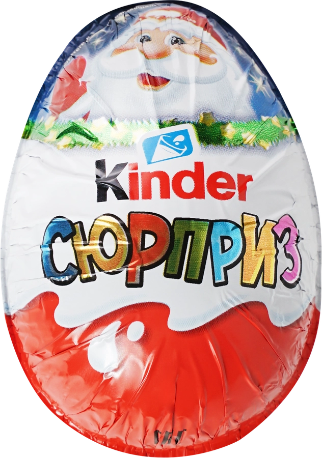 Яйцо шоколадное KINDER Сюрприз, из молочного шоколада, 20г