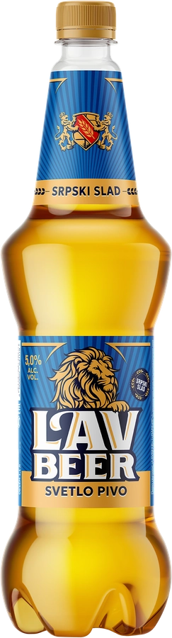 Пиво светлое LAV Beer пастер. алк.5,0% ПЭТ