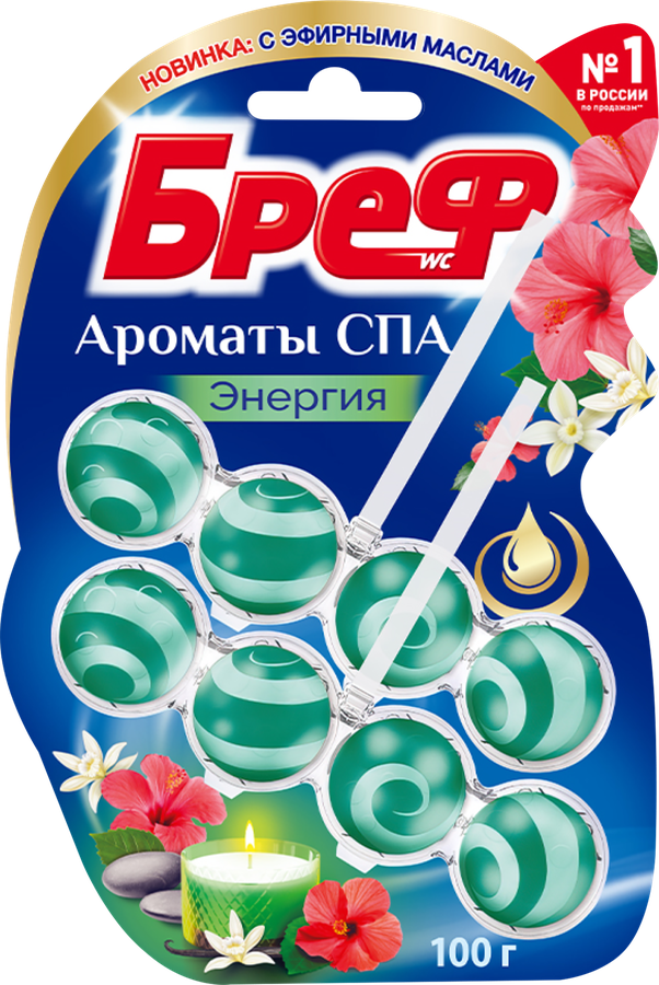 Туалетный блок БРЕФ Ароматы СПА Энергия 100г, 2шт