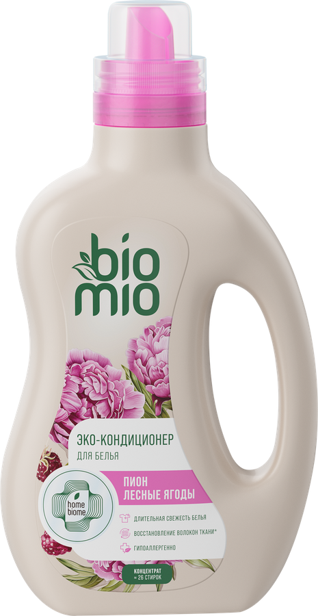 Кондиционер для белья BIOMIO Пион, лесные ягоды, 800мл