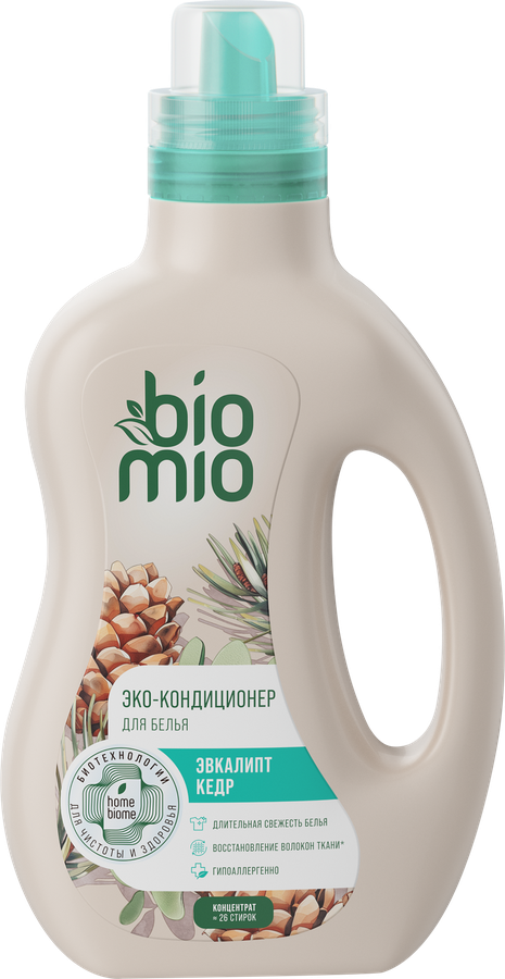 Кондиционер для белья BIOMIO Эвкалипт, кедр, 800мл