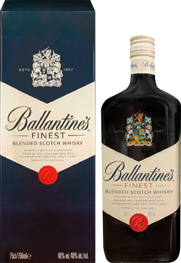 Виски BALLANTINE'S Finest Шотландский купажированный 40%, п/у, 0.75л